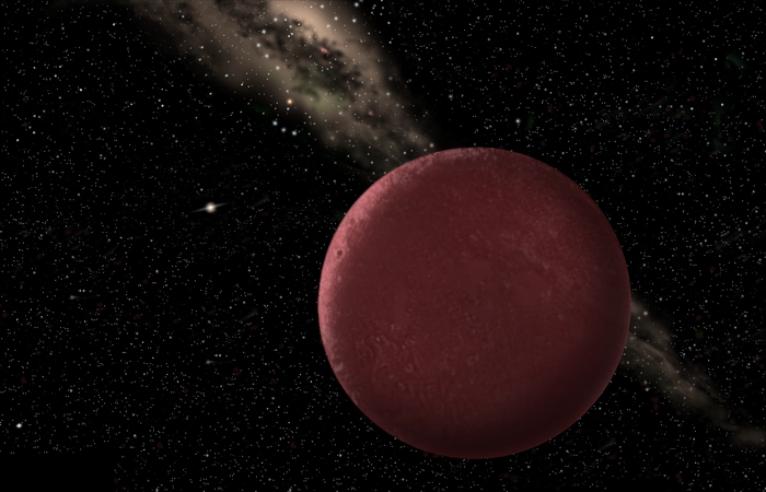künstlerische Ansicht eines Blicks auf Sedna